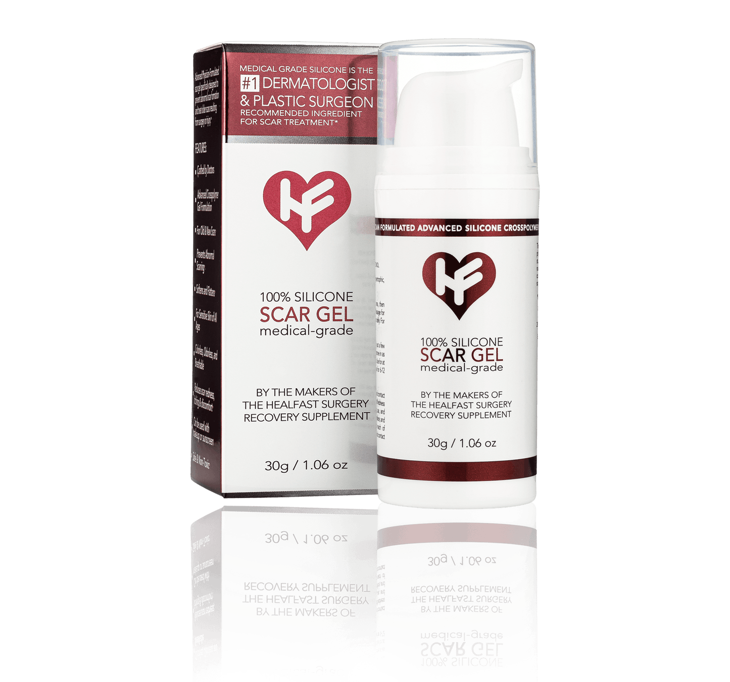 Physician Formulated Medical-grade Silicone Scar Gel "Semi-Solid Sheeting"